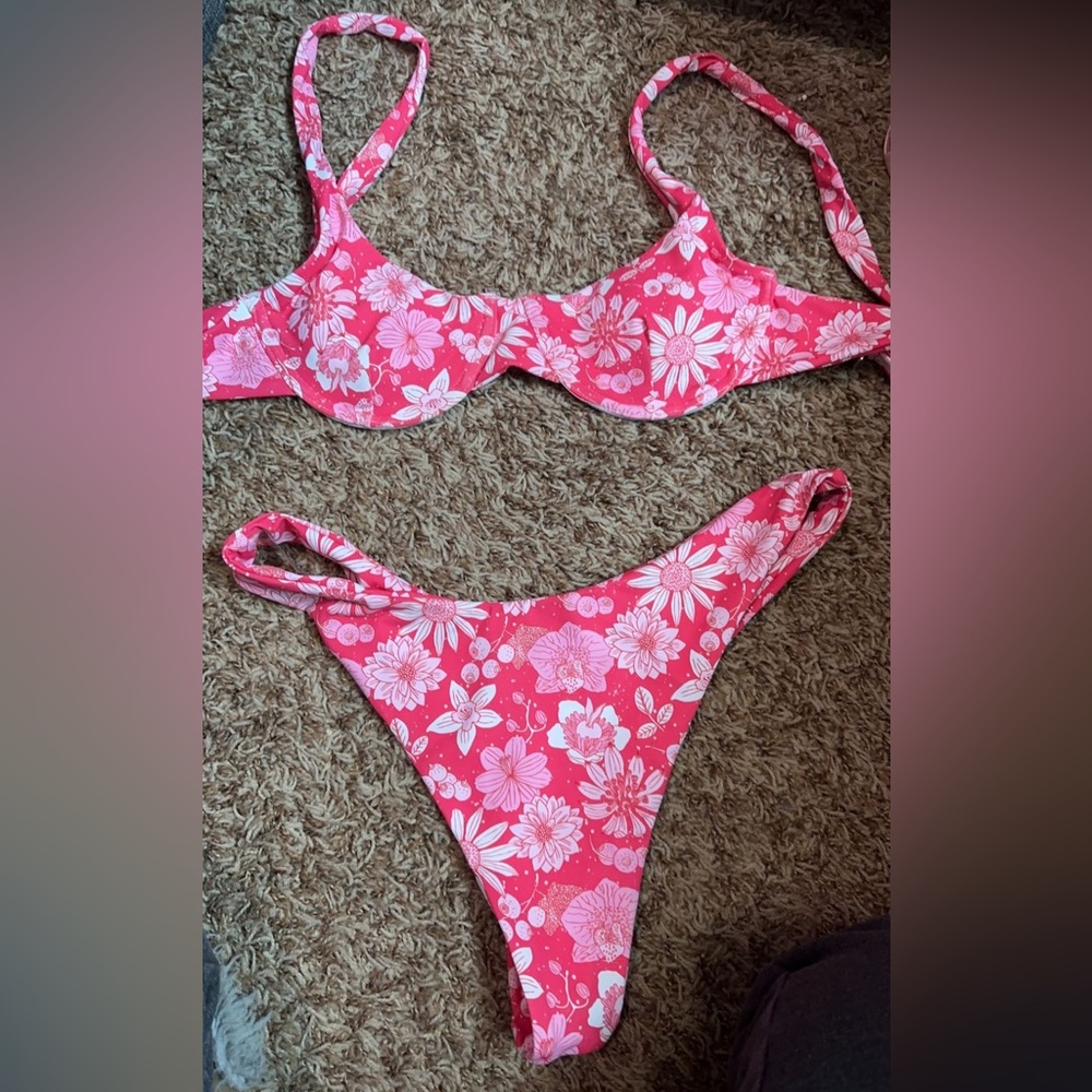 shein bikini pink